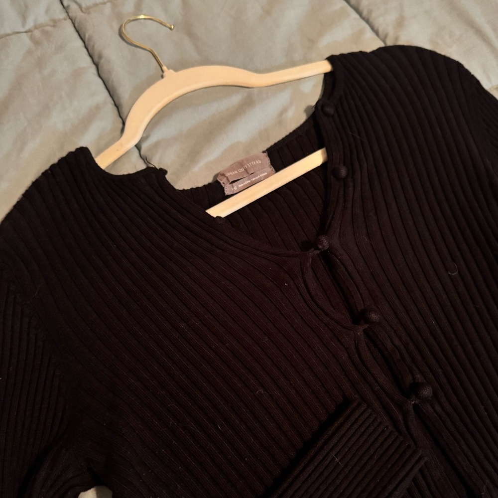 Urban outfitters cropped button sweater